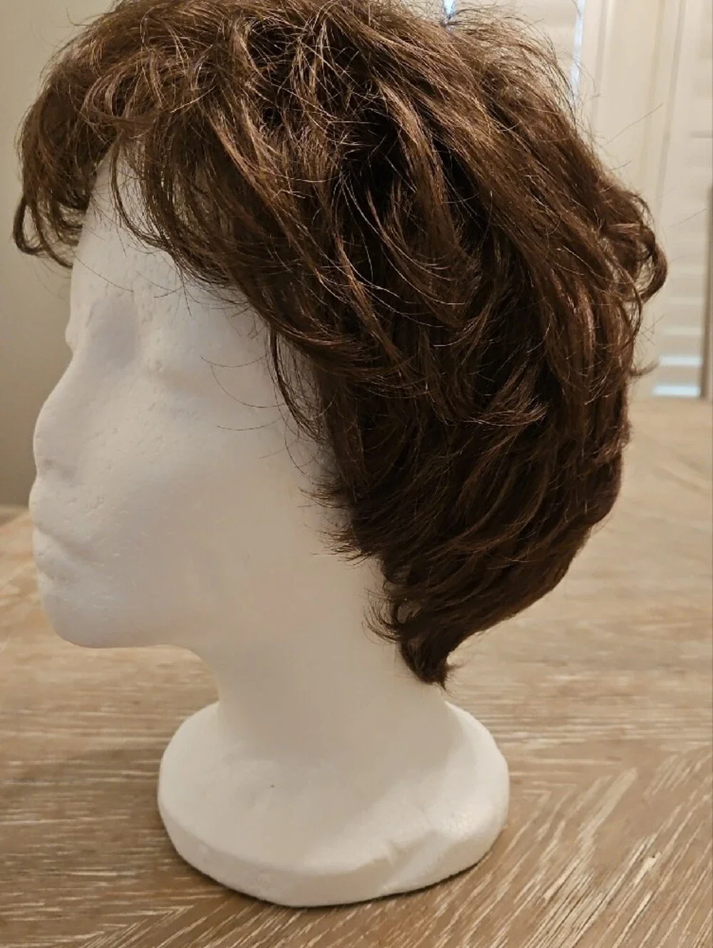 Short Layered Women's Wig in Brown - Classic Everyday Style